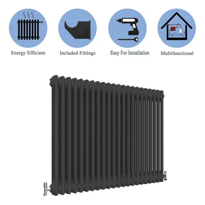 (Black, 600*1010mm) Cast Iron Style Radiators