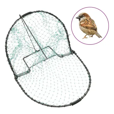 (30 cm) vidaXL Bird Trap Humane Live Hunting Cage Trap for Small Birds Green Steel