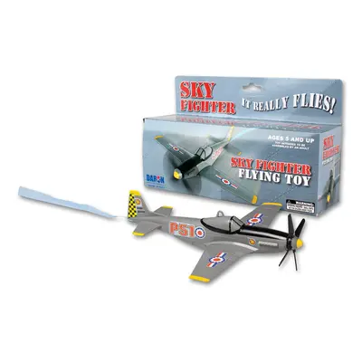 Daron Sky Fighter Flying Toy on a String Grey