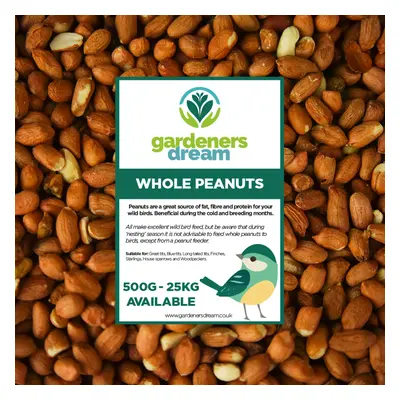 GardenersDream Whole Peanuts - Fresh Premium Wild Bird Seed Garden Food Nut Feed