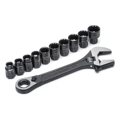 Crescent CPTAW8 Piece 3-in-1 X6 Pass-Thru Adjustable Wrench/Spanner, Pipe Wrench and Pass-Thru R