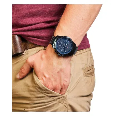 TOMMY HILFIGER MEN'S WATCH BLUE BRACELET BLUE DIAL BLUE CASE