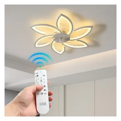 Modern Flower Shape Ceiling Fan with Light