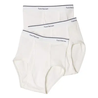 Fruit Of The Loom Little Boys' Full Cut Cotton Brief White Large(Pack of 3)