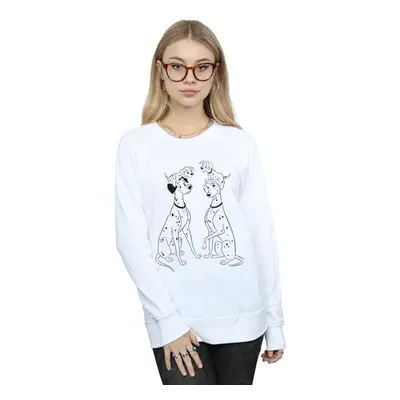 (M, White) Disney Womens/Ladies Dalmatians Family Sweatshirt