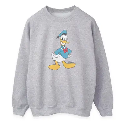 (L, Heather Grey) Disney Womens/Ladies Classic Donald Duck Heather Sweatshirt