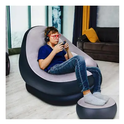 Inflatable Lounger & Ottoman | Crystals | Indoor/Outdoor