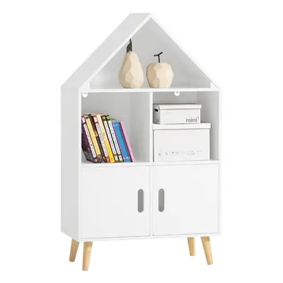 SoBuy KMB58-W,House Shape Design Children Kids Bookcase Book Shelf Toy