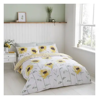 Painted Sunflowers Duvet Cover Yellow Single