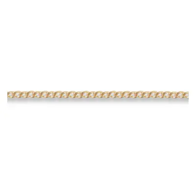 (20) Jewelco London Unisex Solid 9ct Yellow Gold Diamond Cut Curb 1.1mm Gauge Pendant Chain Neck