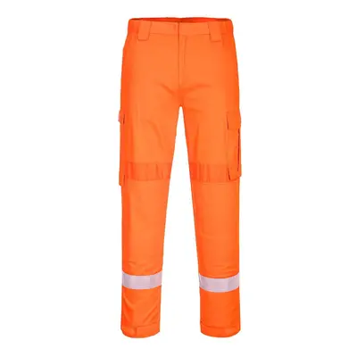 (XXL, Orange) Portwest Mens Bizflame Plus Panelled Work Trousers