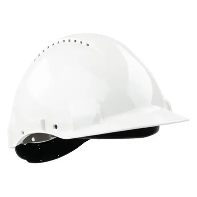 3M G3000C White Vented Short-Peak Slip-Ratchet Safety Helmet