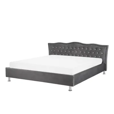 Bed Velvet METZ x cm (EU Super King) Dark Grey