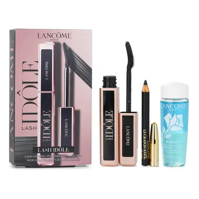 Lancome - Lash Idole Mascara Set: Volumizing Mascara 8ml + Le Crayon Khol - No. Black 0.7g + Non