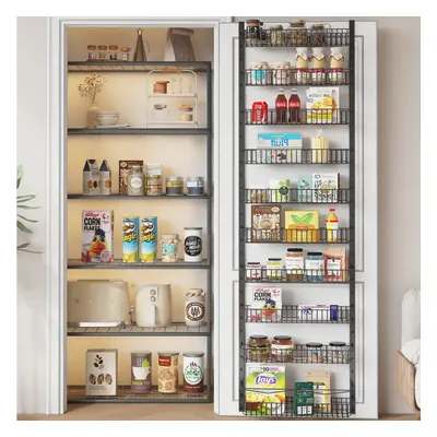 10-Tier over door spice rack,hanging door storage kitchen,over door storage kitchen,Pantry Organ