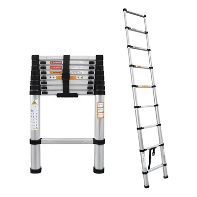 2.6M 8.5FT Lightweight Telescoping Ladder Extendable Telescopic Home Garden Ladder 150KG Max Cap