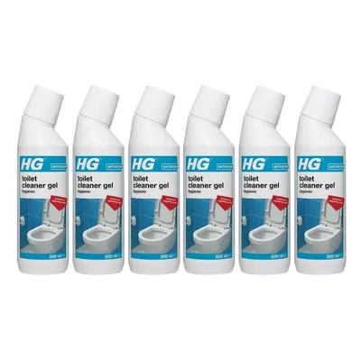 6 x HG Toilet Cleaner Gel Hygienic Limescale Remover - 500ml