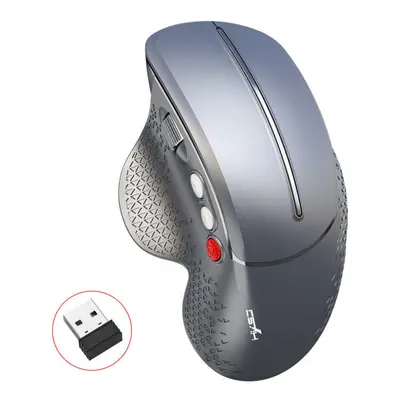 (Silver gray) 2.4G Wireless Gaming Mouse 3600DPI Battery Powered Optical Mouse for PC Laptop Com