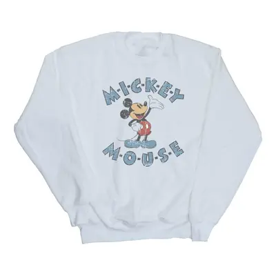 (M, White) Disney Womens/Ladies Mickey Mouse Dash Sweatshirt