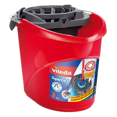 ViledaÂ ÂÂ Super-Easy Torsion Power Mop Bucket, Red