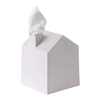 Umbra Casa Tissue Box Cover - Adorable House Shaped Square Tissue Box Holder for Bathroom, Bedro