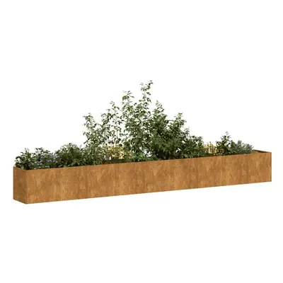 vidaXL Planter Rusty 360x40x40 cm Weathering Steel plant pot plant stand