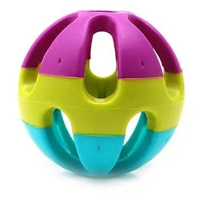 ABS Plastic Dog Toy Happy Jingle Bell Chewing Ball Funny Interactive Fetch Play