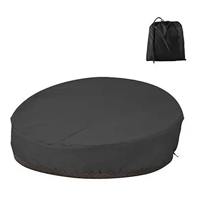 Garden Table Cover Round Patio Daybed Cover Waterproof Oxford Fabric Garden Furniture Cover Outd