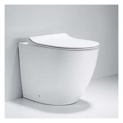 Rimless BTW Back to Wall Toilet Comfort Raised Height Soft Close WC Seat