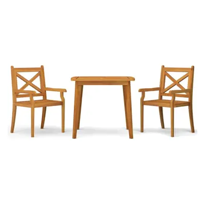 (85 cm table length/3) vidaXL Solid Wood Acacia Garden Dining Set Furniture Multi Sizes 3/5/7/9 