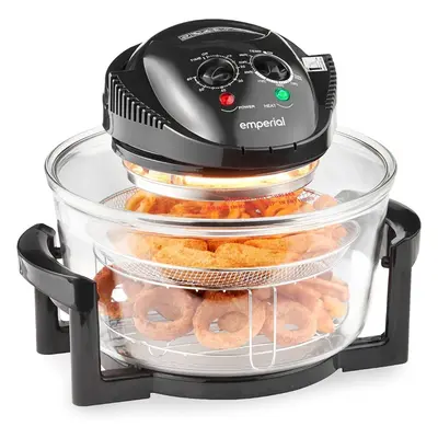 Emperial 17L Halogen Convection Oven Cooker Air Fryer with Extender Ring Black