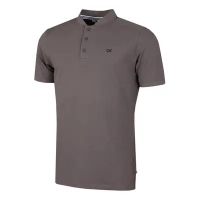 (S, Slate) Calvin Klein Mens Blade Collar Campus Golf Polo Shirt