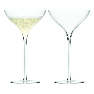 LSA International ml Savoy Champagne Saucer, Clear (Pack of 2)