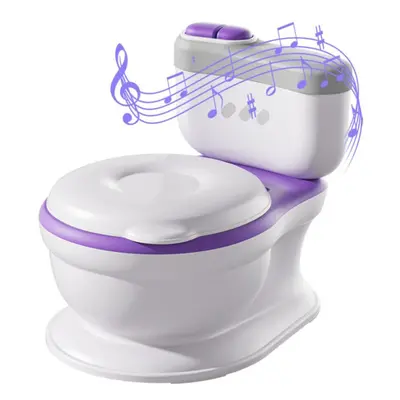 (purple) Kids Potty Training Toilet Seat Realistic Potty Training Seat For Toddlers Boys Girls W