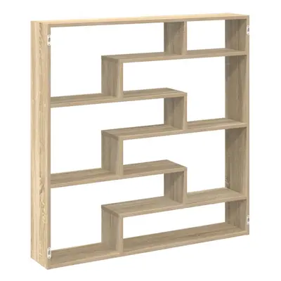 (sonoma oak) vidaXL Wall Cube Shelf Floating Storage Shelf Compartments Engineered Wood