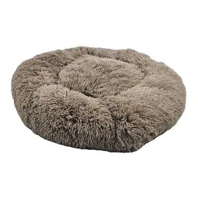 (Large - 90cm, Oatmeal) HugglePets Anti-Anxiety Donut Dog Bed