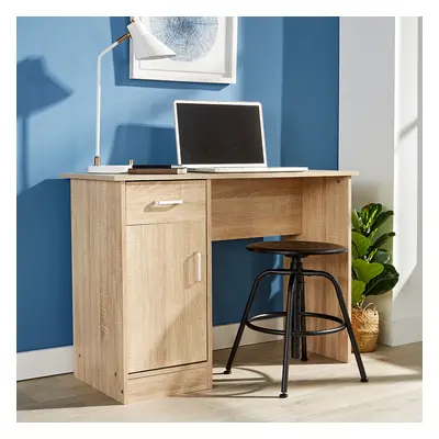 Home Source Tyler Drawer Office PC Computer Storage Desk - Oak