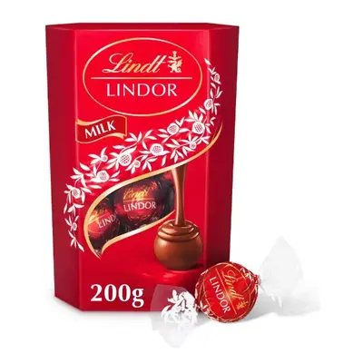 (Pack Of 4) Lindt Lindor Milk Chocolate Truffles Carton 200G