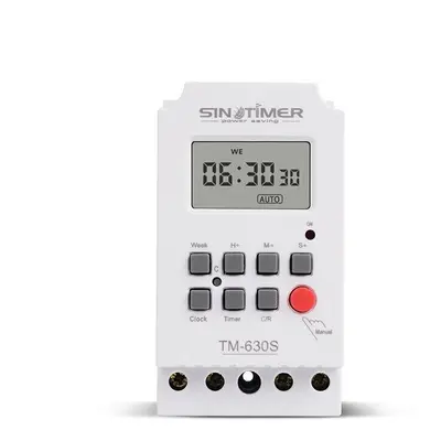 110V LCD Digital Programmable Timer Switch with Interval Second Power Direct Output