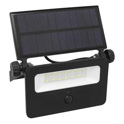 Extra-Slim Solar Floodlight with Wall Bracket 16W SMD LED - LED16S, Black