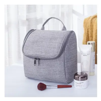 (Light Grey) Large Capacity Travel Storage Bag Cation Oxford Cloth Wash Bag Outdoor Hanging Cosm