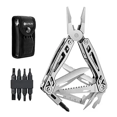 BIBURY Multi-Tool, in Multitools Pliers with Rope Cutter, Can Opener, Screwdriver, EDC Tools for