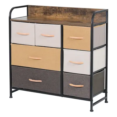 Fabric Chest of Drawers 7-Drawer Dresser Bedroom 3-Tier Storage Unit