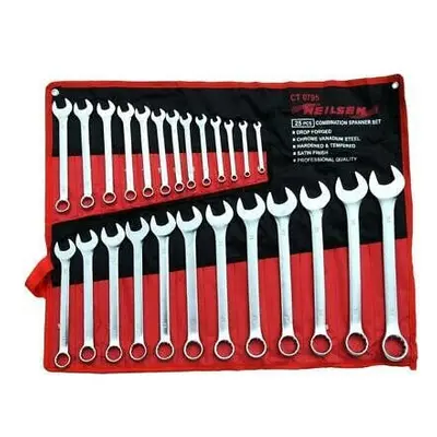 HEAVY DUTY FULLY POLISHED 25PC COMBINATION METRIC SPANNER WRENCH RING SET CT0795