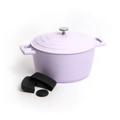 MasterClass Cast Aluminium Lavender Casserole Dish, 24cm, Litre, Gift Boxed MasterClass Three Pi