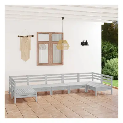 vidaXL Garden Lounge Set Outdoor Lounge Set Piece White Solid Wood Pine