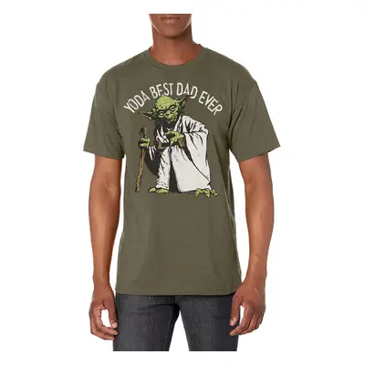 Men's Star Wars Yoda Best Dad Ever T-Shirt - Military Green - Large