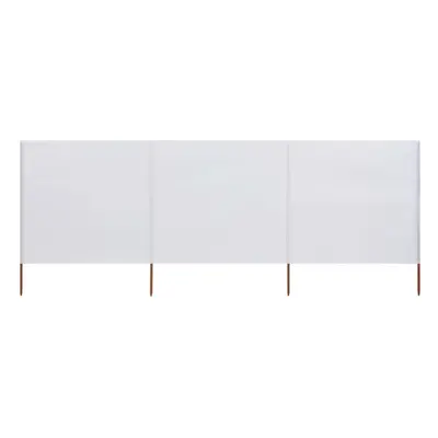 3-panel Wind Screen Fabric 400x80 cm Sand White