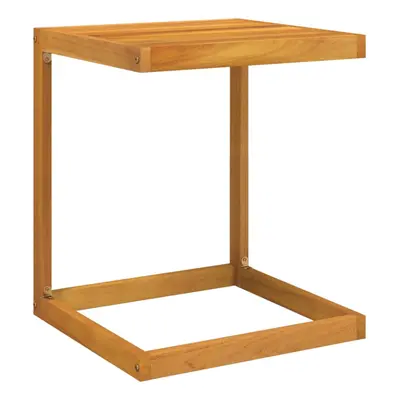 vidaXL C Table Outdoor End Table C Shaped Laptop Side Table Solid Wood Acacia