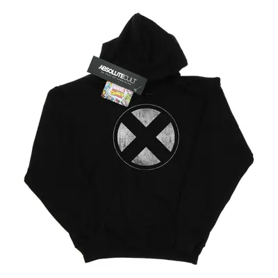 (M, Black) Marvel Mens X-Men Distressed Emblem Hoodie